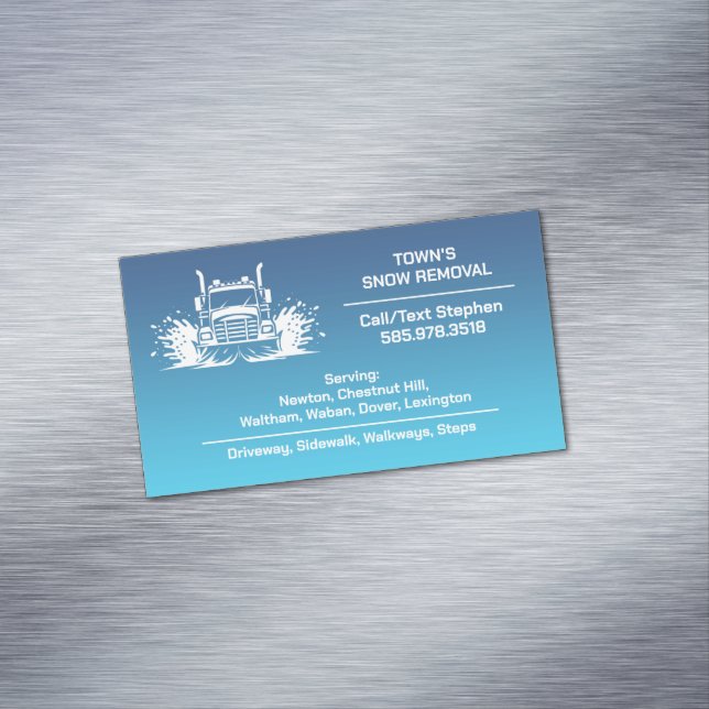 Cartão De Visitas Magnético Abertura de Neve (Posição Original)