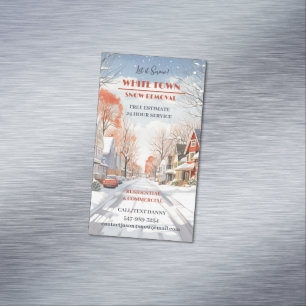 Cartão De Visitas Magnético Abertura de Neve