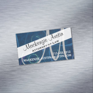 Cartão De Visitas Magnético Abstrato de porta | Monograma de bolhas de pasta