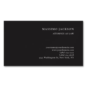 Cartão De Visitas Magnético Advogado Consultor Negro Profissional Liberal