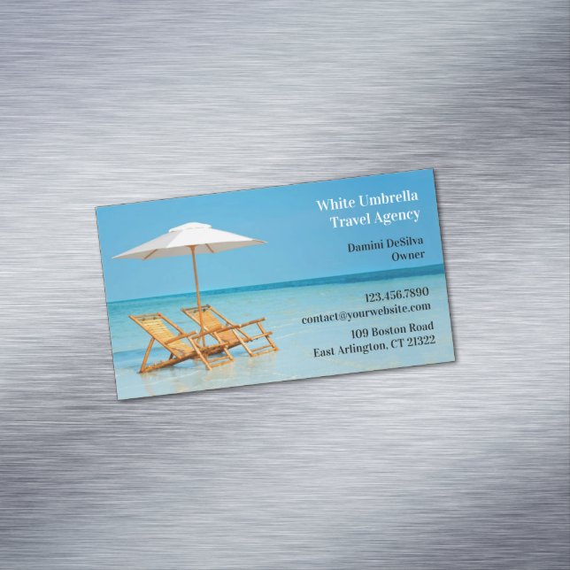 Cartão De Visitas Magnético Agência viagem (Posição Original)