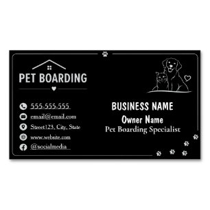 Cartão De Visitas Magnético Alojamento Personalizado para Animais de Estimação