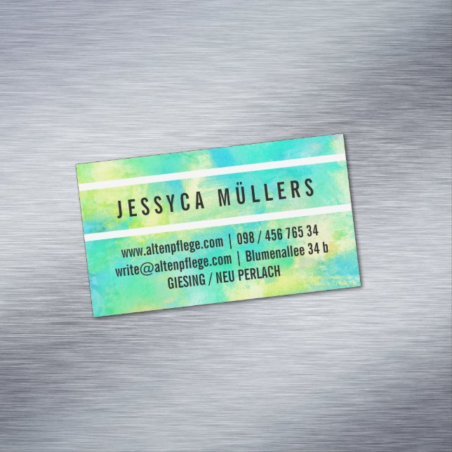 Cartão De Visitas Magnético Altenpflege Magnetische Visitenkarte (Posição Original)