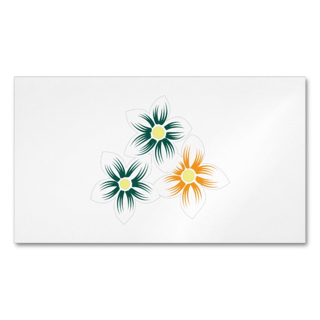 Cartão De Visitas Magnético Amarelo de Banana, Verde Azul Escuro, decorativo (Frente)