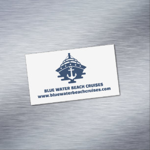 Cartão De Visitas Magnético Âncora Náutica Personalizada Barco Capitão Marinhe