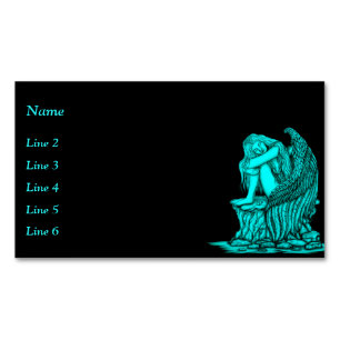 Cartão De Visitas Magnético Anjo dormindo na pedra