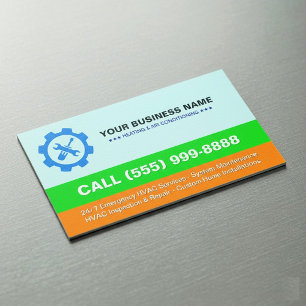 Cartão De Visitas Magnético Aquecimento, Ventilação e Ar Condicionado   Logoti