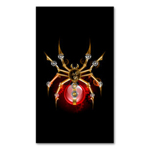 Cartão De Visitas Magnético Aranha-do-galo em preto