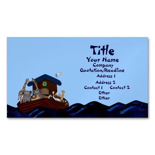 Cartão De Visitas Magnético Arca de Noah (Frente)