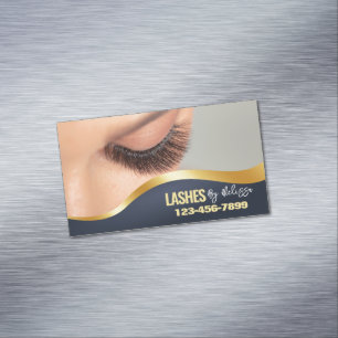 Cartão De Visitas Magnético Artista Lash da Beleza da Extensão Eyelash Moderna