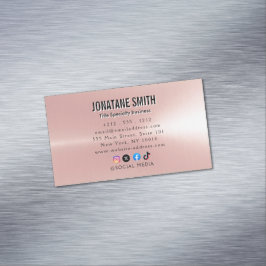 Cartão De Visitas Magnético Aspecto Metálico Profissional