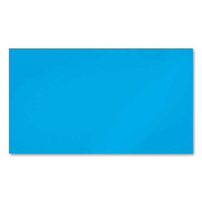 Cartão De Visitas Magnético Azul de Denim, Azul de Fonte, Água-Vazia, (Frente)