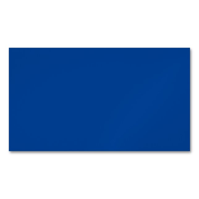 Cartão De Visitas Magnético Azul Profundo #004095, Azul Legal (Frente)