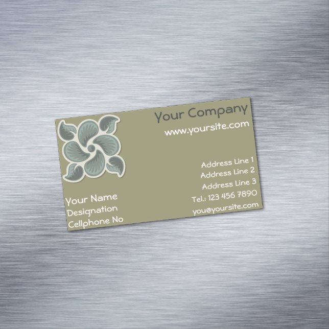 Cartão De Visitas Magnético Azulejo Deco 2 (Posição Original)