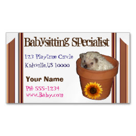 Cartão De Visitas Magnético Babysitting
