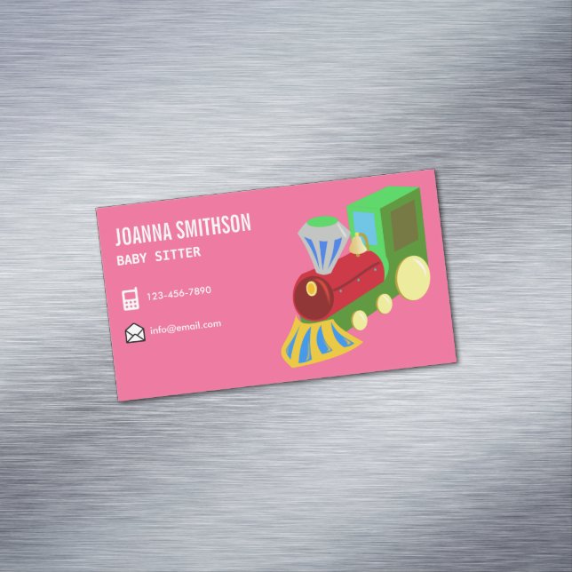 Cartão De Visitas Magnético Babysitting Day Care Babysitter (Posição Original)