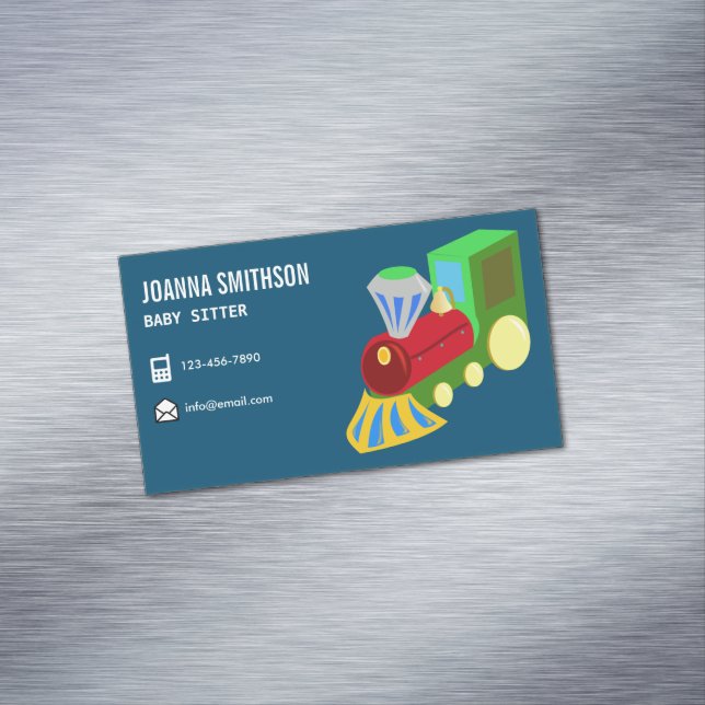 Cartão De Visitas Magnético Babysitting Day Care Babysitter (Posição Original)