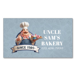Cartão De Visitas Magnético Bakery Store Pastry Chef Desserts Sweets Cake Shop