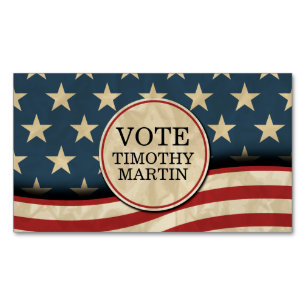 Cartão De Visitas Magnético Bandeira Americana