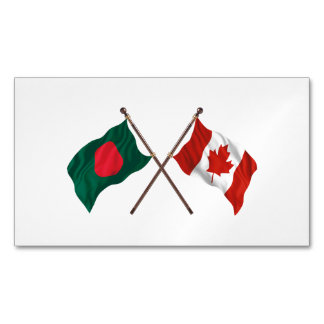 Cartão De Visitas Magnético Bangladesh & Canada Flag Magnet – Cultural Pride