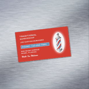 Cartão De Visitas Magnético Barbearia
