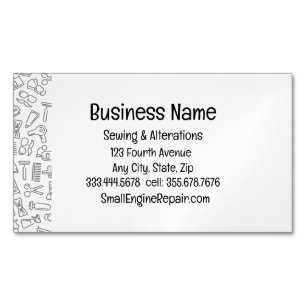 Cartão De Visitas Magnético Barber Hair Dresser Stylist