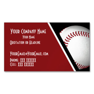 Cartão De Visitas Magnético Basebol personalizado
