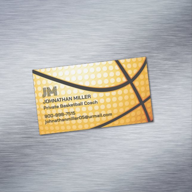 Cartão De Visitas Magnético Basquetebol (Posição Original)