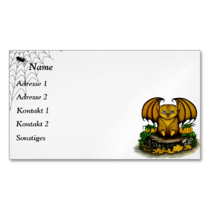 Cartão De Visitas Magnético Bat Bonito do Halloween