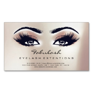 Cartão De Visitas Magnético Bela Salão Violeta Rosa Rosa Rosa Alcance Makeup L