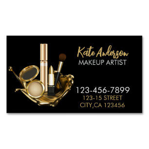 Cartão De Visitas Magnético Beleza Salon Stylist Cosmetologista Makeup Artista