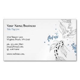 Cartão De Visitas Magnético Belo Peixe Koi Nadando