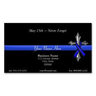 Cartão De Visitas Magnético Blue Line fino