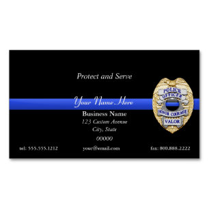 Cartão De Visitas Magnético Blue Line fino