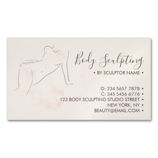 Cartão De Visitas Magnético Body sculpting Treatment Care (Frente)