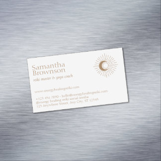 Cartão De Visitas Magnético Brown Reiki Master