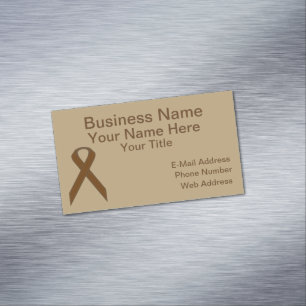 Cartão De Visitas Magnético Brown Standard Ribbon por Kenneth Yoncich