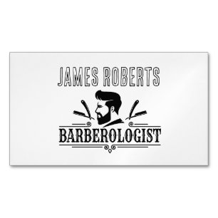 Cartão De Visitas Magnético Cabeleireiro Barbeiro Profissional Barbearia