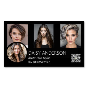 Cartão De Visitas Magnético cabeleireiro de cabeleireiro para casa de pequenas