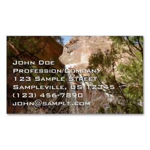 Cartão De Visitas Magnético Cachoeira do Emerald Pool I do Zion National Park