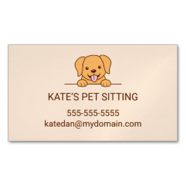 Cartão De Visitas Magnético Cachorro Cachorro Cachorro Cachorro Sentado