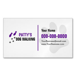 Cartão De Visitas Magnético Cachorro Caminhando Cartão de visita Magnet