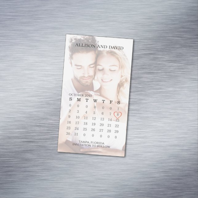 Cartão De Visitas Magnético Calendário Simples Tendência Foto Seis Ímputo de L (Posição Original)