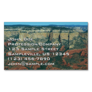 Cartão De Visitas Magnético Camadas de Rochas Vermelhas em Sedona Arizona