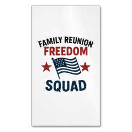 Cartão De Visitas Magnético Camiseta de Reunião da Família Freedom Squad – Pat