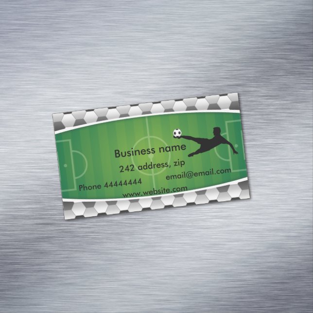 Cartão De Visitas Magnético Campo de futebol (Posição Original)