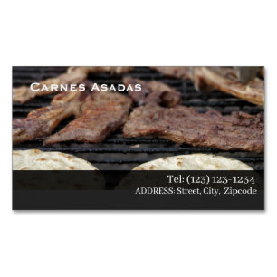 Cartão De Visitas Magnético carne assada