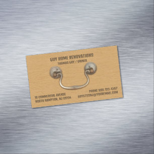 Cartão De Visitas Magnético Carpintaria de cabine