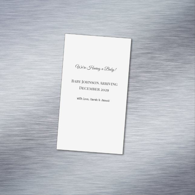 Cartão De Visitas Magnético Cartão de Revenda de Bebê Personalizado (Posição Original)