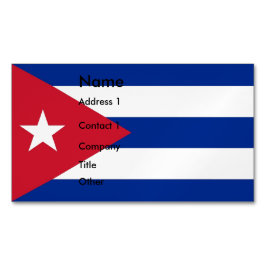 Cartão De Visitas Magnético Cartão de visita com bandeira de Cuba